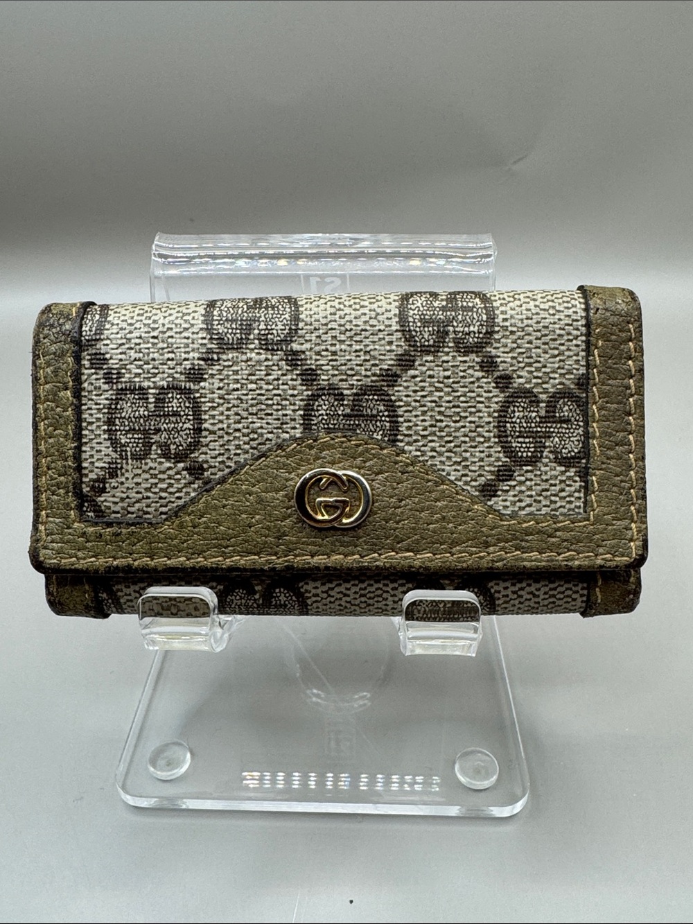 Gucci Vintage GG Canvas Key Case